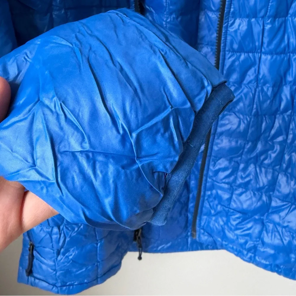 North Face Thermoball Jacket Mens Small Blue Insulated Full Zip Puffer Outerwear